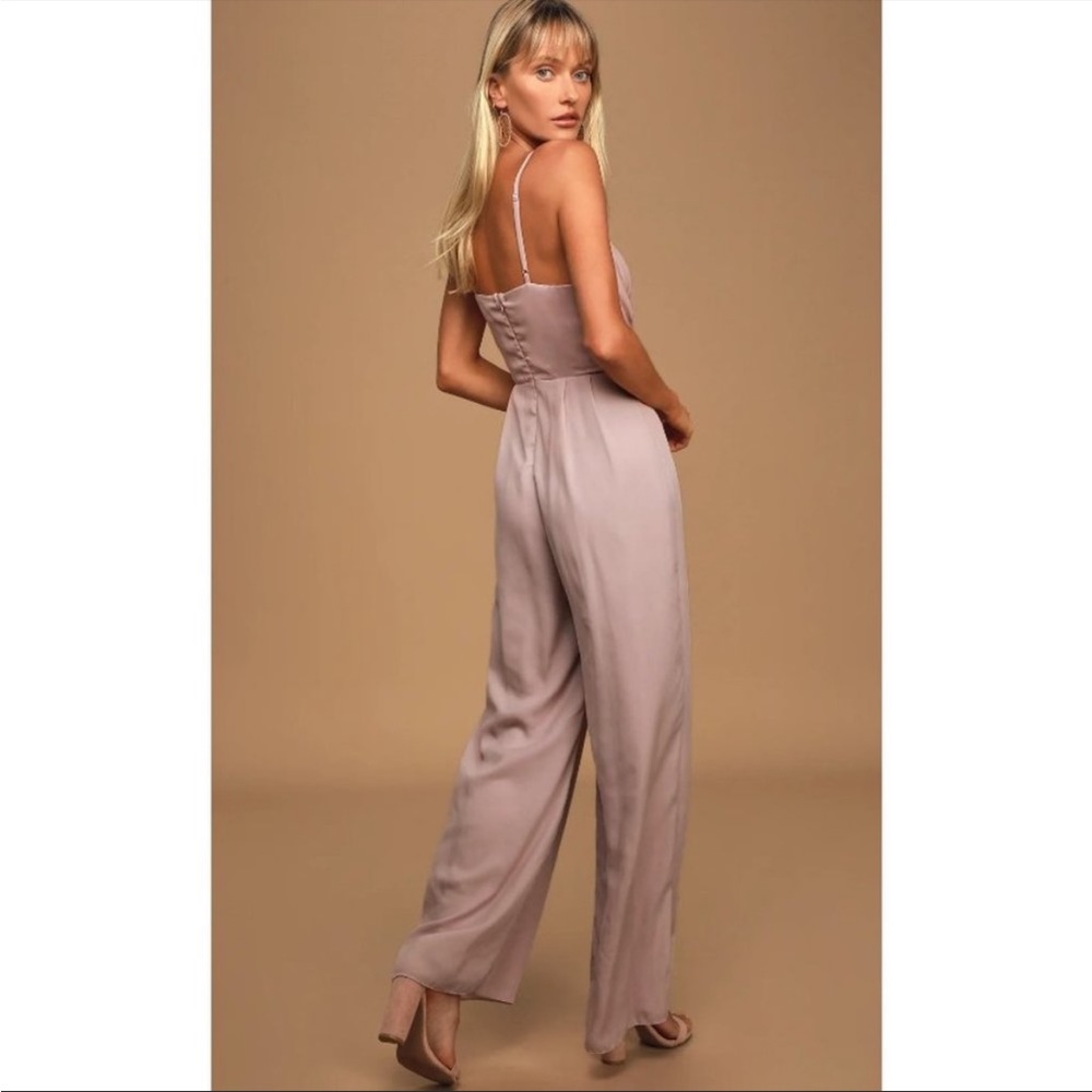 Lulus Call for Me Faux Wrap Jumpsuit in Dusty Lavender - Picture 2 of 12